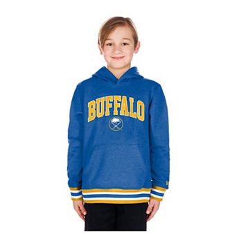 Youth New Era Royal Buffalo Sabres Knit Trim Pullover Hoodie