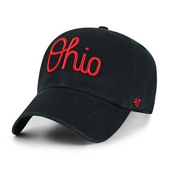 Men's '47 Black Ohio State Buckeyes Vault Clean Up Adjustable Hat