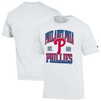 Men's Champion White Philadelphia Phillies Team Name T-Shirt