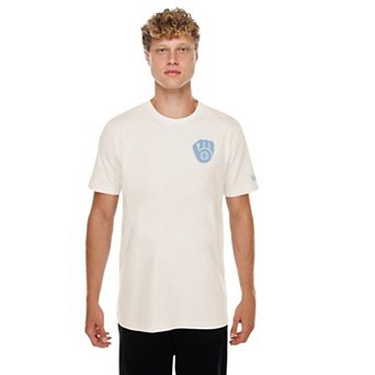 Men's New Era Natural Milwaukee Brewers Equinox T-Shirt