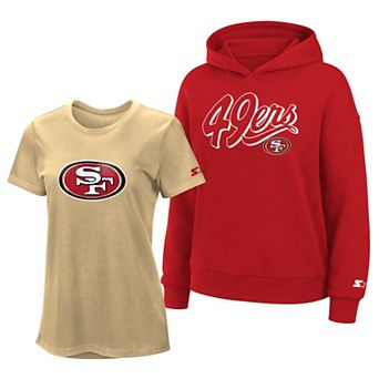 Women's Starter Gold/Scarlet San Francisco 49ers Hoodie & T-Shirt Combo Pack