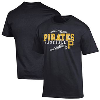 Men's Champion Black Pittsburgh Pirates Baseball T-Shirt