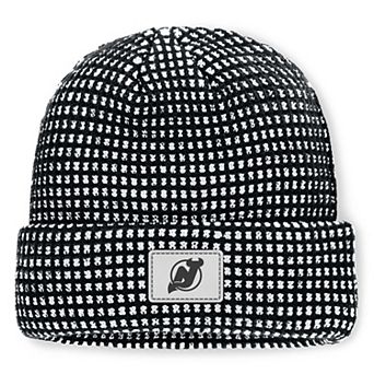 Men's Fanatics Black New Jersey Devils Fundamental Scheme Ribbed Cuffed Knit Hat