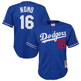 Youth Mitchell & Ness Hideo Nomo Royal Los Angeles Dodgers Cooperstown Collection Mesh Batting Practice Jersey