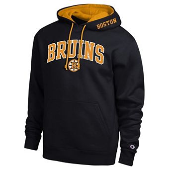 Men's Champion Black Boston Bruins Contrast Hoodie