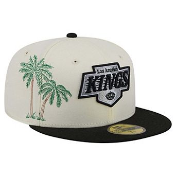 Men's New Era Cream/Black Los Angeles Kings Localized Stitched 59FIFTY Fitted Hat