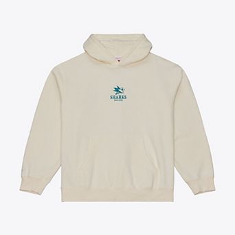 Men's Mitchell & Ness Cream San Jose Sharks Core Essentials Hoodie