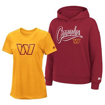 Women's Starter Gold/Burgundy Washington Commanders Hoodie & T-Shirt Combo Pack
