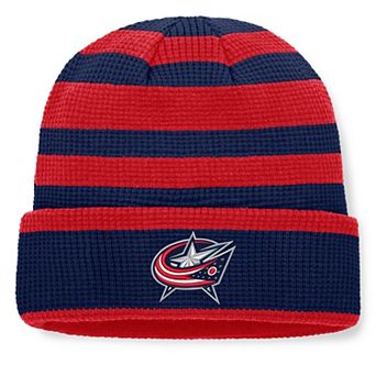 Men's Fanatics Navy/Red Columbus Blue Jackets Fundamental Steady Cuffed Knit Hat