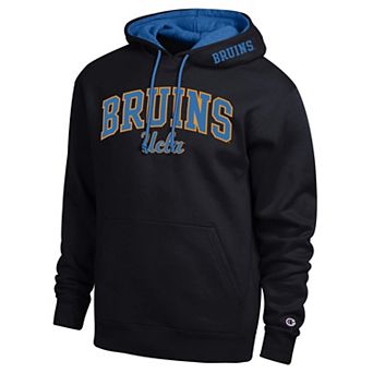 Men's Champion Black UCLA Bruins Arch Tackle Twill Hoodie