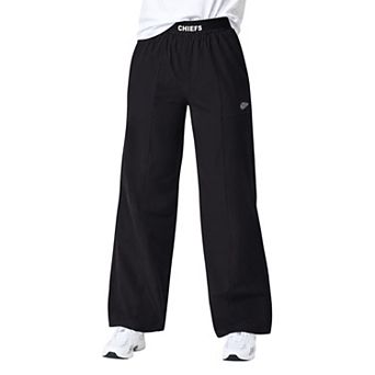 Women's Starter Black Kansas City Chiefs Athleisure Wide-Leg Trousers