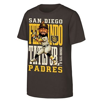Youth Outerstuff Fernando Tatis Jr. Brown San Diego Padres Caricature Clash T-Shirt