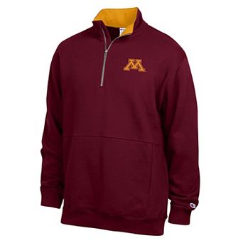 Men's Champion Maroon Minnesota Golden Gophers Fleece Quarter-Zip Pullover