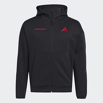 Men's adidas Black Nebraska Huskers Z.N.E Full-Zip Hoodie
