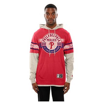 Men's New Era Red/Cream Philadelphia Phillies Throwback Twofer Hoodie