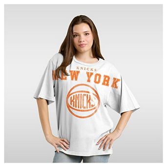 Women's Fanatics White New York Knicks Spirit Relaxed Jersey T-Shirt