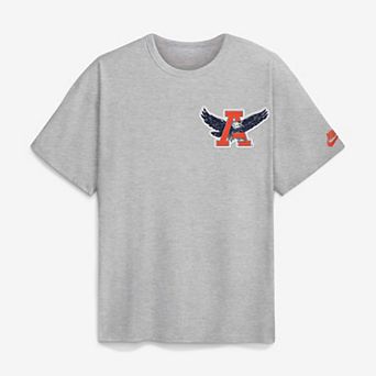 Men's Nike Heather Gray Auburn Tigers Legacy Logo Max90 T-Shirt