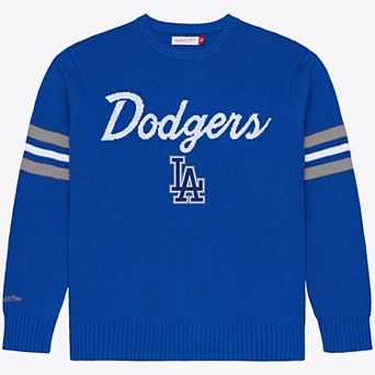 Men's Mitchell & Ness Royal Los Angeles Dodgers Head Coach Sweater