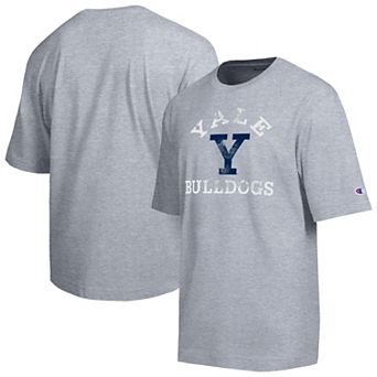 Men's Champion Heather Gray Yale Bulldogs Weathered Team T-Shirt