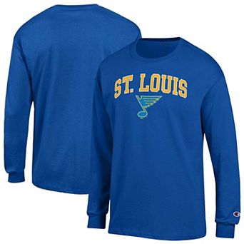 Men's Champion Blue St. Louis Blues Jersey Long-Sleeve T-Shirt
