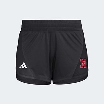 Women's adidas Black Nebraska Huskers D4T Woven Training Shorts