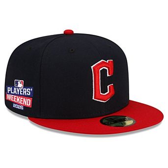 Men's New Era Navy/Red Cleveland Guardians 2026 Players' Weekend Authentic Collection 59FIFTY Fitted Hat