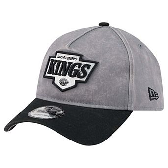 Men's New Era Gray/Black Los Angeles Kings Storm A-Frame 9FORTY Adjustable Hat