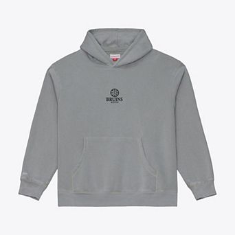 Men's Mitchell & Ness Gray Boston Bruins Core Essentials Hoodie
