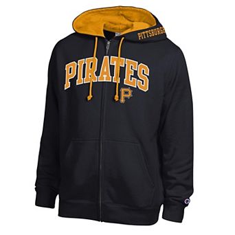 Men's Champion Black/Gold Pittsburgh Pirates Volume Fleece Full-Zip Hoodie