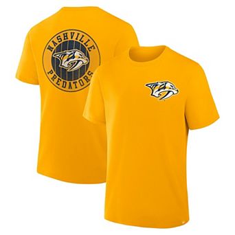 Men's Fanatics Gold Nashville Predators Legacy Cross Check T-Shirt