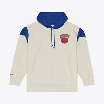 Men's Mitchell & Ness Cream New York Knicks French Terry Hoodie