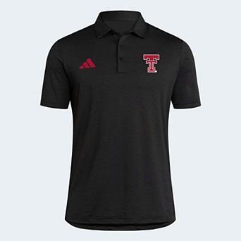 Men's adidas Black Texas Tech Red Raiders Ultimate 365 Stripe Polo
