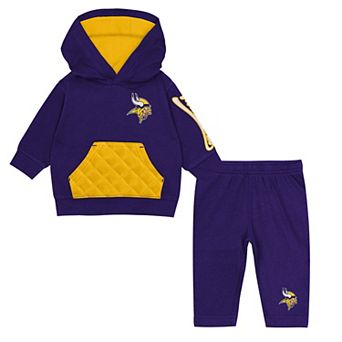 Toddler Outerstuff Purple Minnesota Vikings Drive Stopper Hoodie & Pants Fleece Set