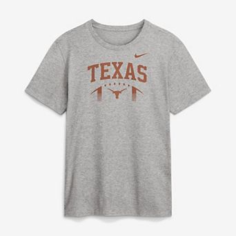 Men's Nike Heather Gray Texas Longhorns Primetime Football Icon T-Shirt