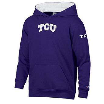 Youth Champion Purple/White TCU Horned Frogs Volume Fleece Hoodie