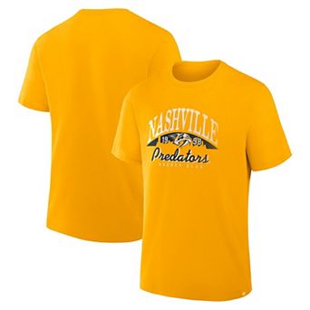 Men's Fanatics Gold Nashville Predators Legacy Cross Check T-Shirt