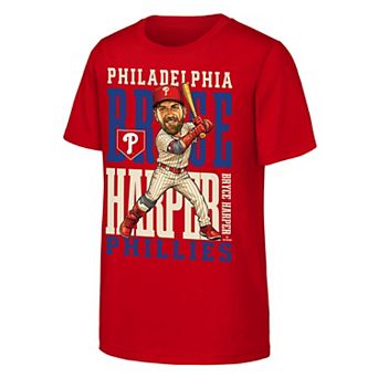 Youth Outerstuff Bryce Harper Red Philadelphia Phillies Caricature Clash T-Shirt