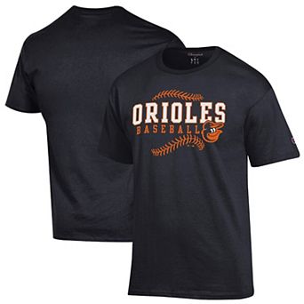 Men's Champion Black Baltimore Orioles Baseball T-Shirt