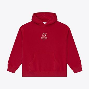 Men's Mitchell & Ness Red New Jersey Devils Core Essentials Hoodie