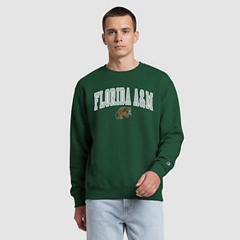 Men's Champion Green Florida A&M Rattlers Contrast Sweatshirt