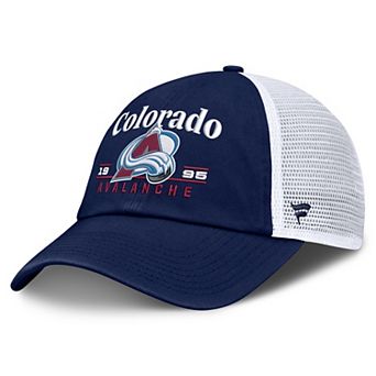 Men's Fanatics Navy Colorado Avalanche Fundamental Underline Trucker Adjustable Hat