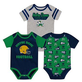 Newborn Outerstuff Navy Notre Dame Fighting Irish Star Player Three-Piece Bodysuit Set