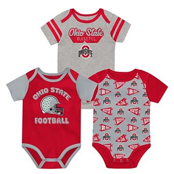 Newborn Outerstuff Red Ohio State Buckeyes Star Player Three-Piece Bodysuit Set
