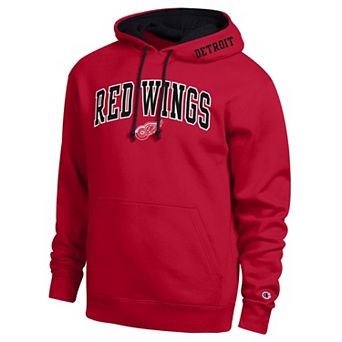 Men's Champion Red Detroit Red Wings Contrast Hoodie