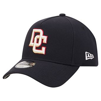 Youth New Era Navy Washington Nationals Cooperstown Logo 9FORTY A-Frame Adjustable Hat