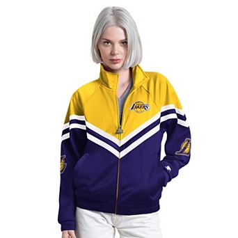 Women's Starter Purple Los Angeles Lakers Fan Club Full-Zip Track Jacket