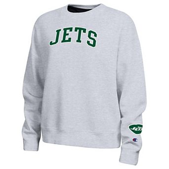 New York Jets Champion Women's Contrast Lined Sweatshirt - Heather Gray