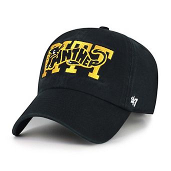 Men's '47 Black Pitt Panthers Vault Clean Up Adjustable Hat