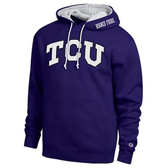 Men's Champion Purple TCU Horned Frogs Arch Tackle Twill Hoodie
