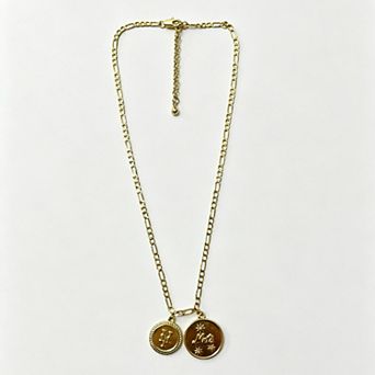 LUV AJ New York Mets Double Coin Logo Necklace